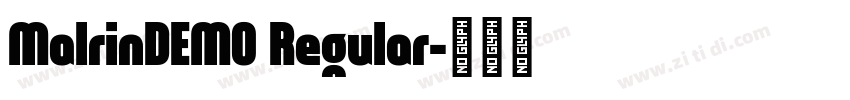 MalrinDEMO Regular字体转换